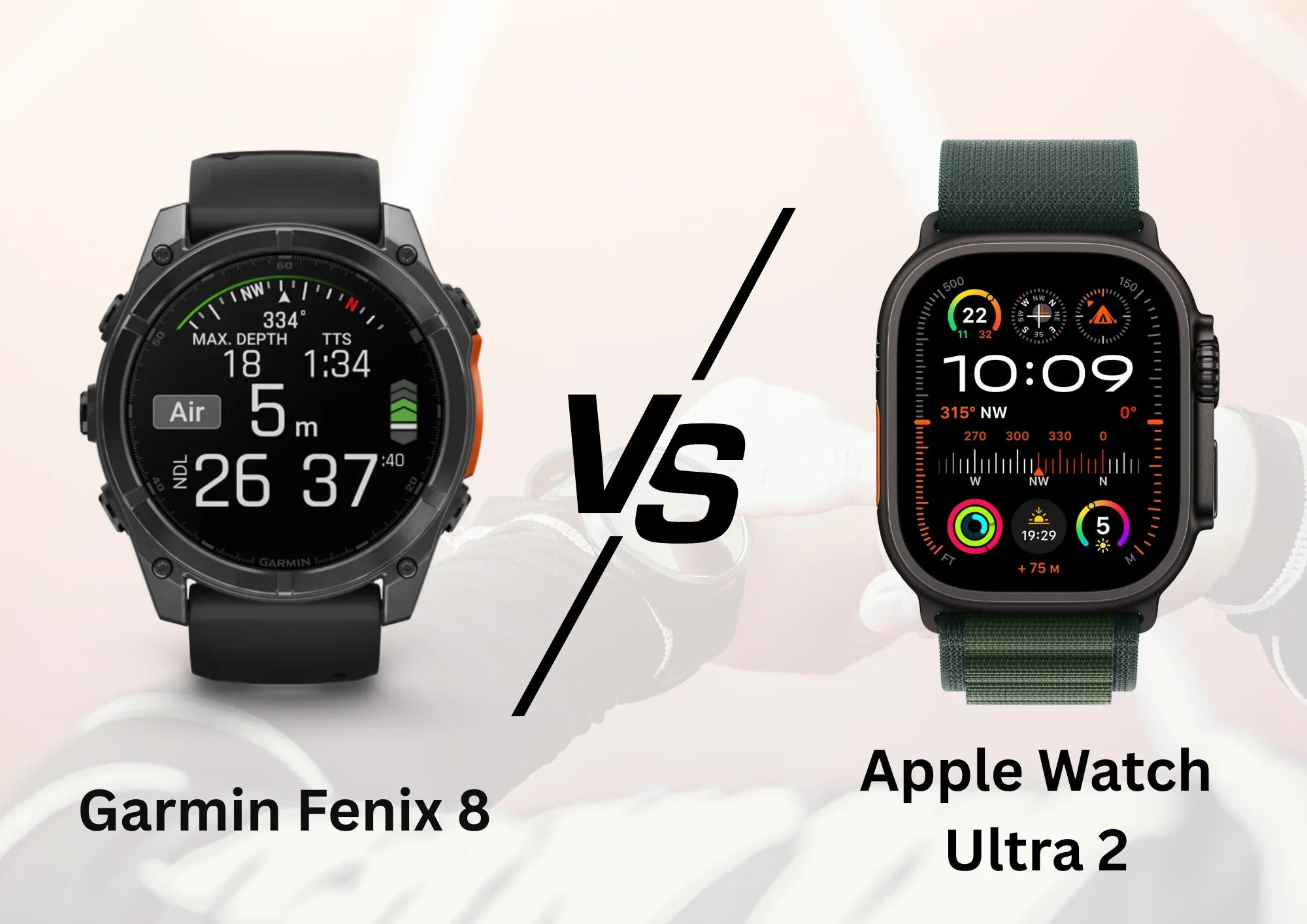 porównanie zegarka garmin fenix 8 i apple watch ultra 2