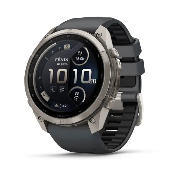 Garmin fēnix® 9 Pro – inReach®, 51 mm, Tytanowy z silikonowym paskiem w kolorze Graphite / Black