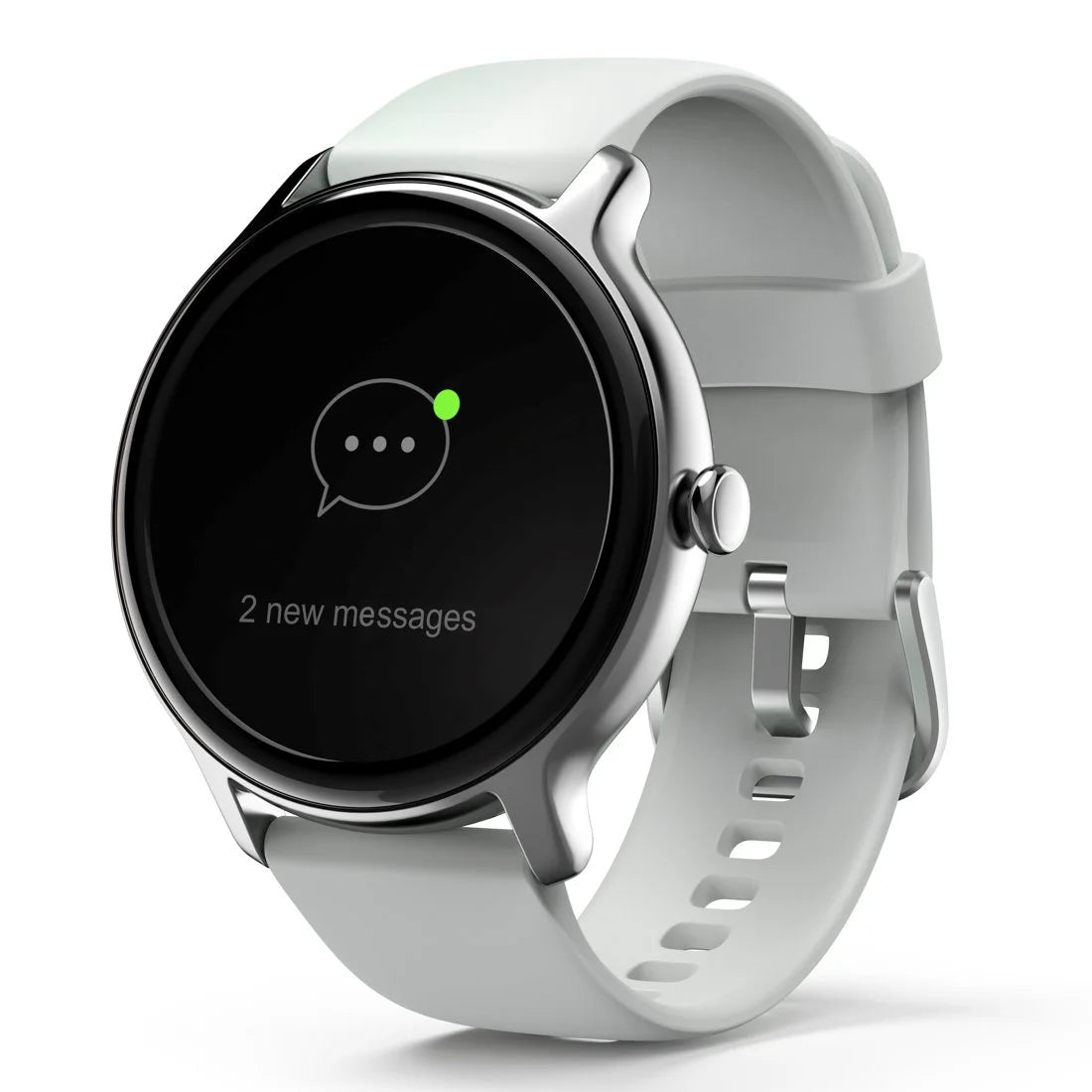 Smartwatch damski elegancki Hama Fit Watch 4910 srebrno-szary