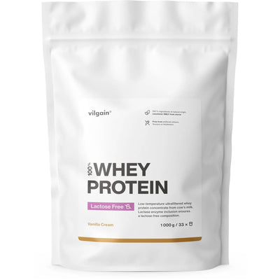 Vilgain Lactose Free Whey Protein – Suplement białkowy bez laktozy, 1000 g, Krem waniliowy