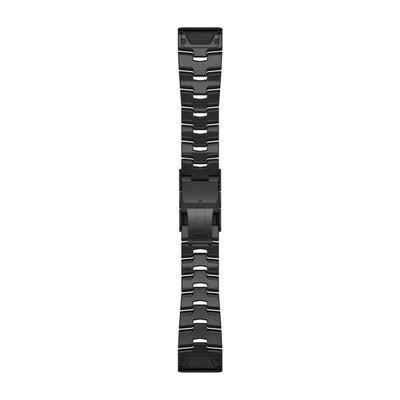 Garmin QuickFit® 26 – Tytanowa bransoleta z otworami, powłoka carbon grey DLC (czarny)