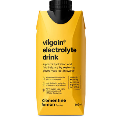 Vilgain Electrolyte Drink – Napój z elektrolitami, 500 ml, Mandarynka z cytryną