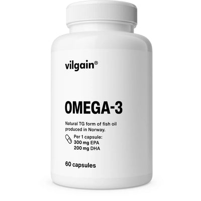 Vilgain Omega-3 – Suplement diety, 60 kapsułek, Naturalny