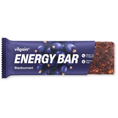 Vilgain Baton energetyczny – Bezglutenowy baton owocowy, 55 g, Czarna porzeczka