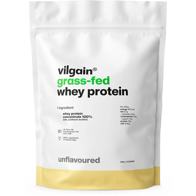 Vilgain Grass‑Fed Whey Protein – Białko serwatkowe, 1000 g, Bez smaku