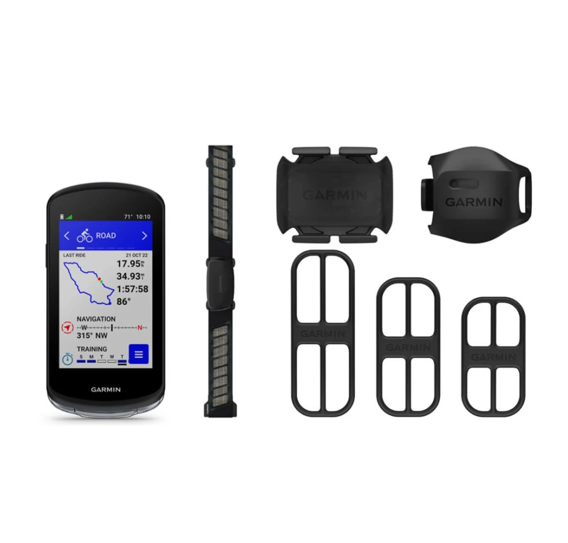 Komputer rowerowy Garmin Edge 1040 zestaw z czujnikami tętna, prędkości i rytmu