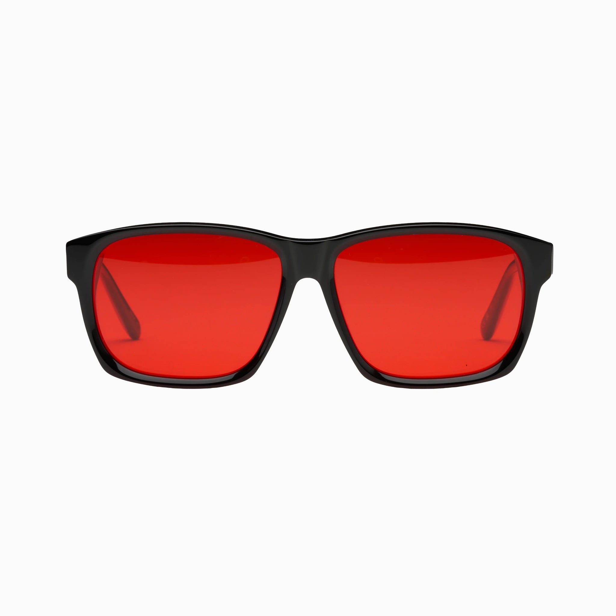 Flowlife Flowglasses Night Sync 02 – Morata Edition – Okulary blokujące światło niebieskie i zielone, Czerwone soczewki, Czarna oprawka (z polimeru)