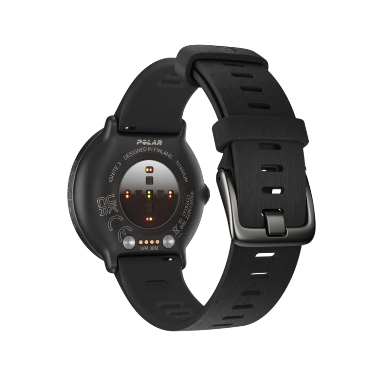Polar Ignite 3 Titanium czarny silikonowy S-L smartwatch