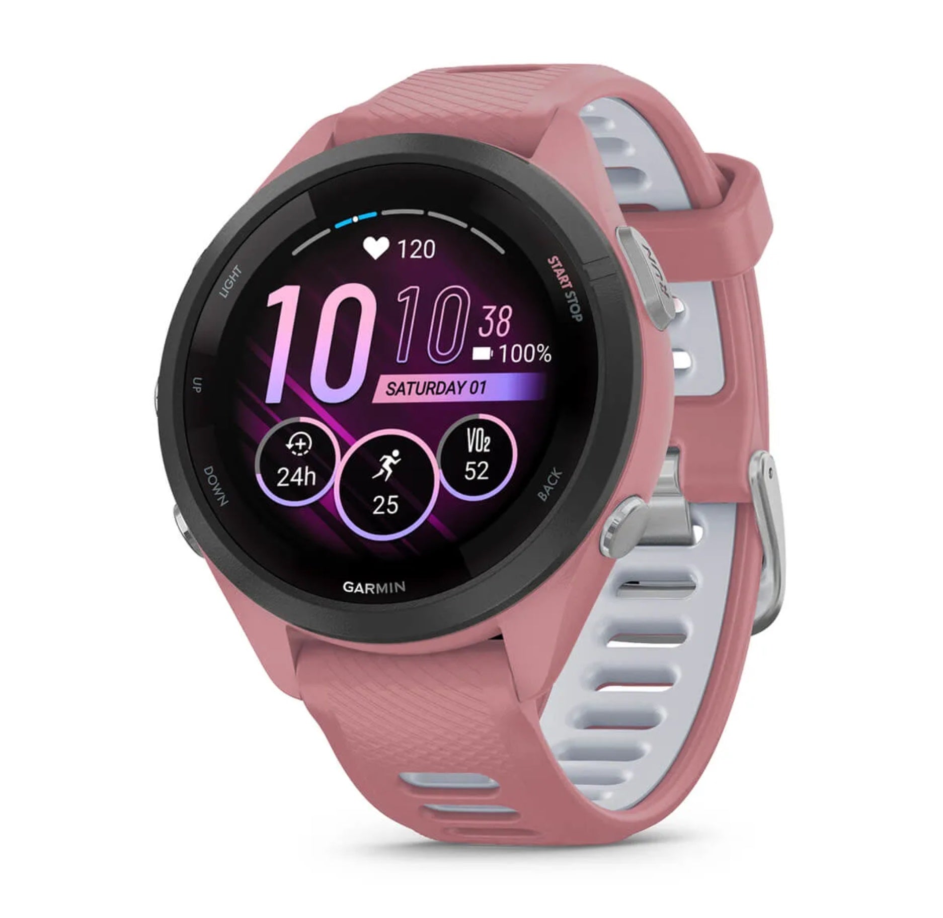 Smartwatch do biegania damski Garmin Forerunner® 265S - różowy