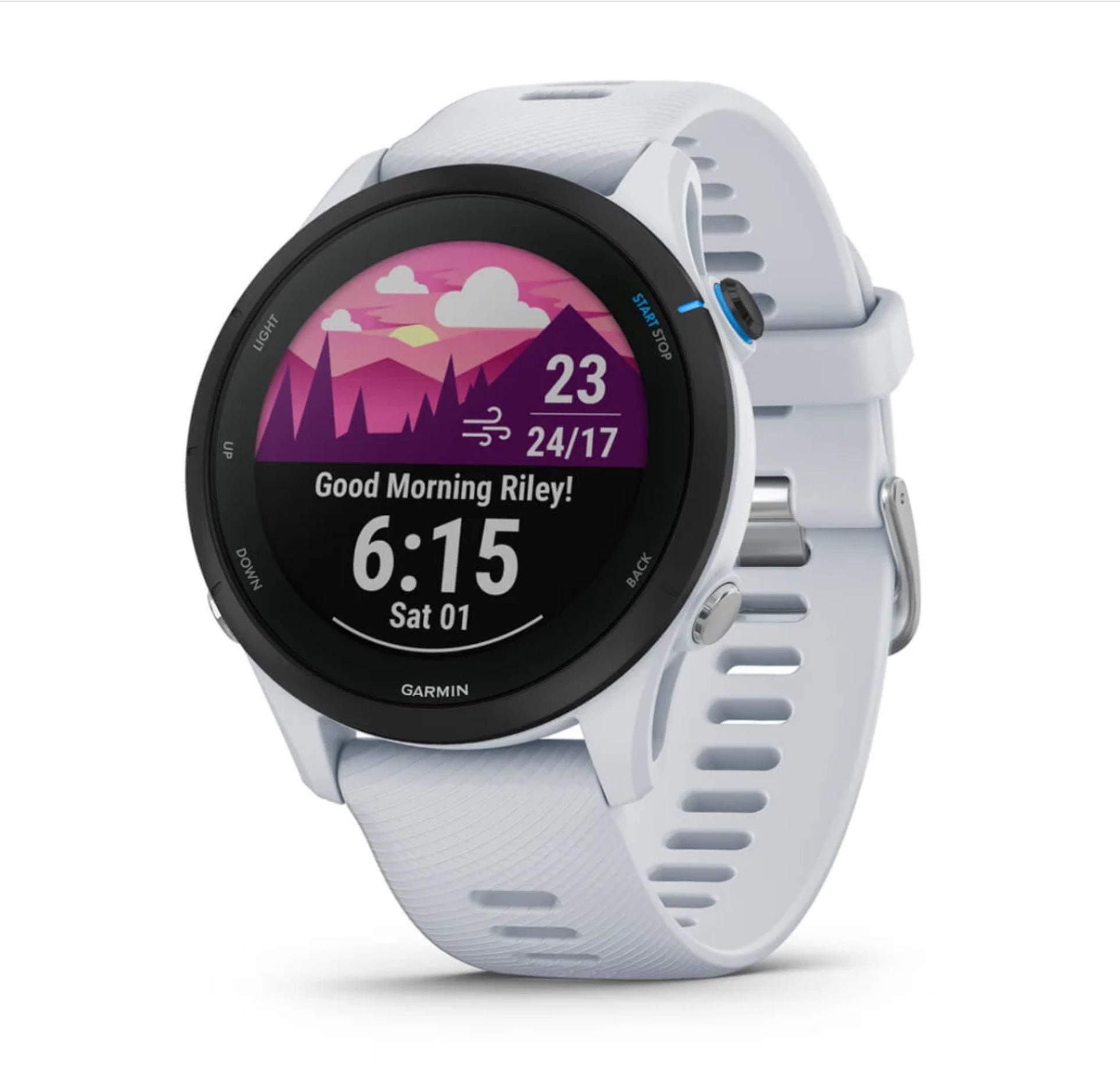 Zegarek do biegania Garmin Forerunner 255 Music Mleczny kwarc