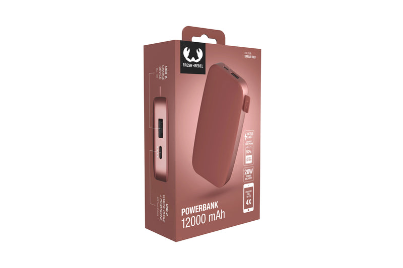 Fresh 'n Rebel Powerbank Safari Red 12000 mAh