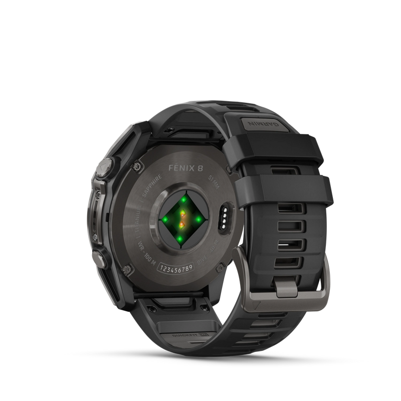 Garmin Fenix 8 AMOLED Sapphire Edition 51mm 1.4” Carbon grey DLC z paskiem silikonowym w kolorze czarnym