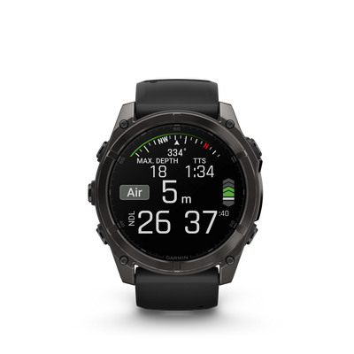 Garmin Fenix 8 AMOLED Sapphire Edition 51mm 1.4” Carbon grey DLC z paskiem silikonowym w kolorze czarnym