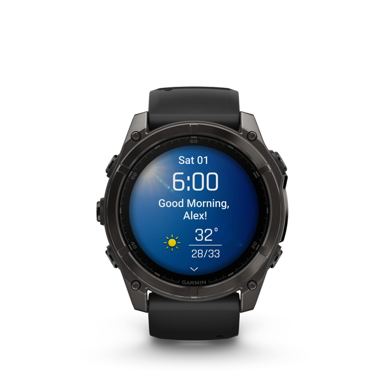 Garmin Fenix 8 AMOLED Sapphire Edition 51mm 1.4” Carbon grey DLC z paskiem silikonowym w kolorze czarnym