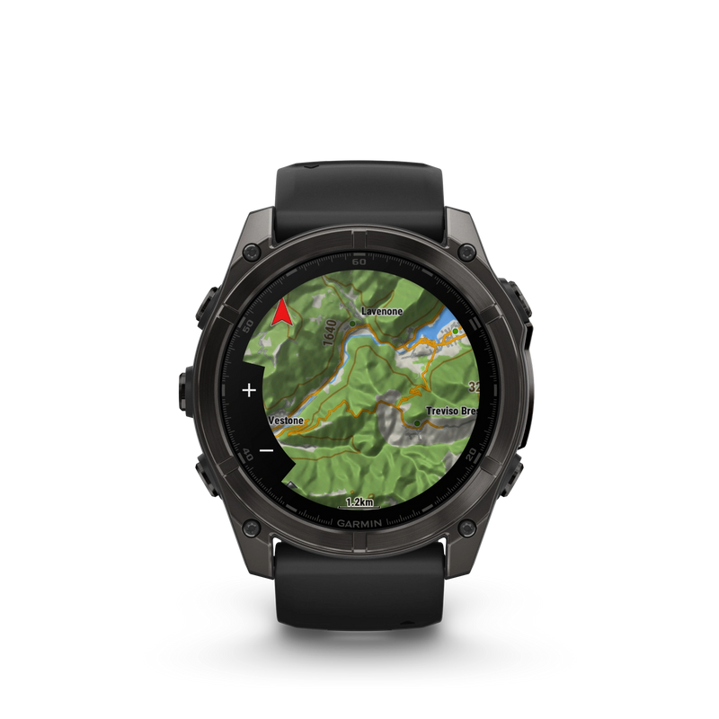 Garmin Fenix 8 AMOLED Sapphire Edition 51mm 1.4” Carbon grey DLC z paskiem silikonowym w kolorze czarnym
