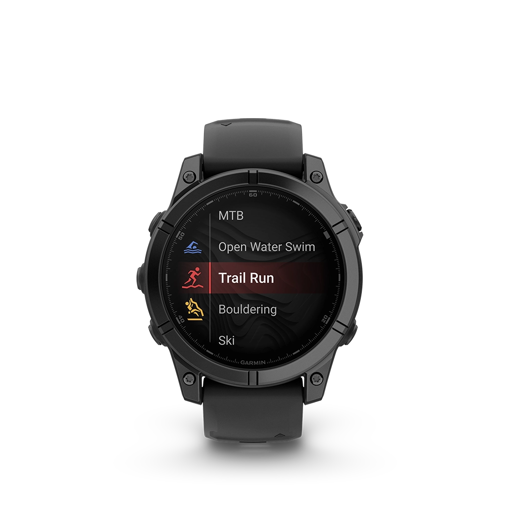 Garmin Fenix E 47 mm z AMOLED - Stal Slate grey z czarnym silikonowym paskiem