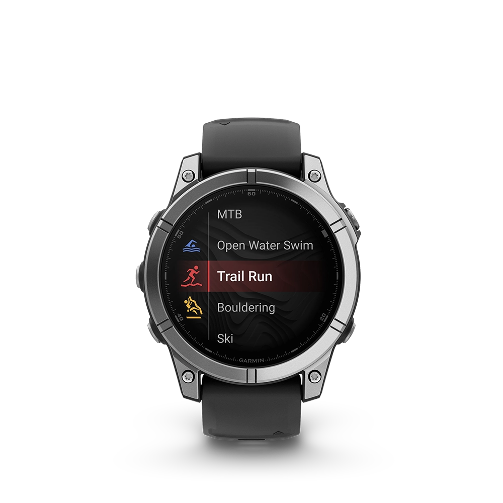 Garmin Fenix E 47 mm z AMOLED - Stainless Steal czarny z silikonowym paskiem