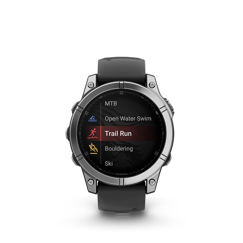 Garmin Fenix E 47 mm z AMOLED - Stainless Steal czarny z silikonowym paskiem