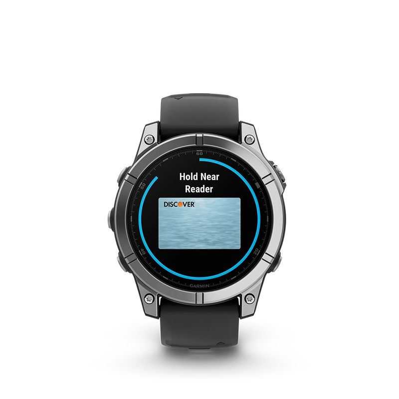 Garmin Fenix E 47 mm z AMOLED - Stainless Steal czarny z silikonowym paskiem