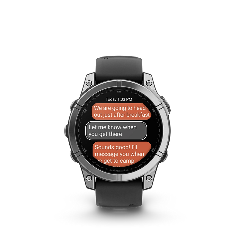 Garmin Fenix E 47 mm z AMOLED - Stainless Steal czarny z silikonowym paskiem