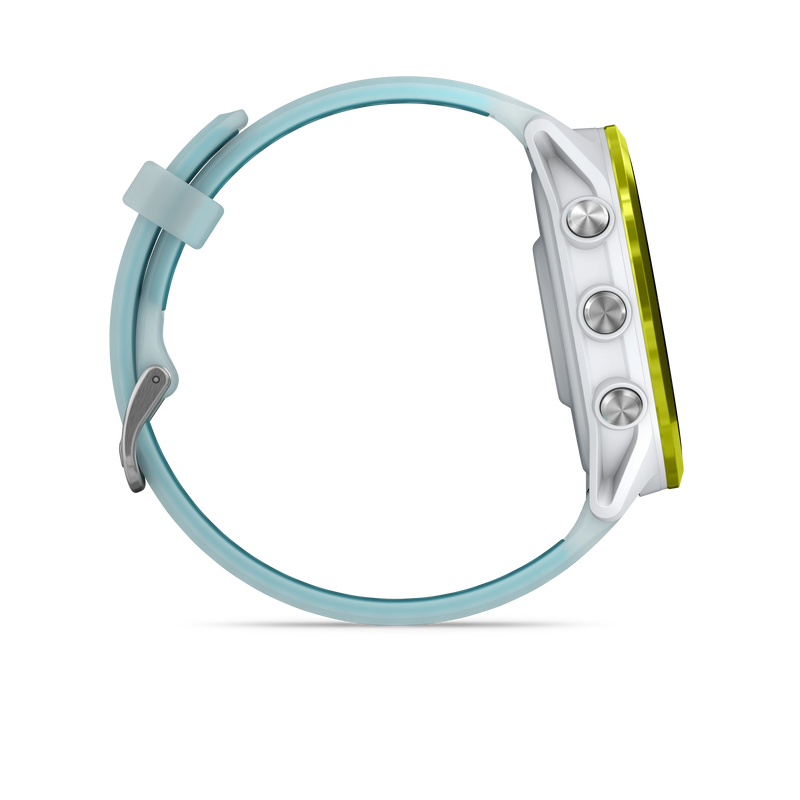 Garmin Forerunner 570 - 47mm Aluminiowy w kolorze Amp Yellow z półprzezroczystym paskiem w kolorze Whitestone/Turquoise