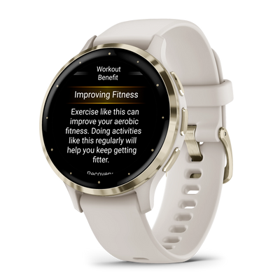 Garmin Venu® 3S (41 mm) zegarek sportowy damski z GPS - jasno beżowy