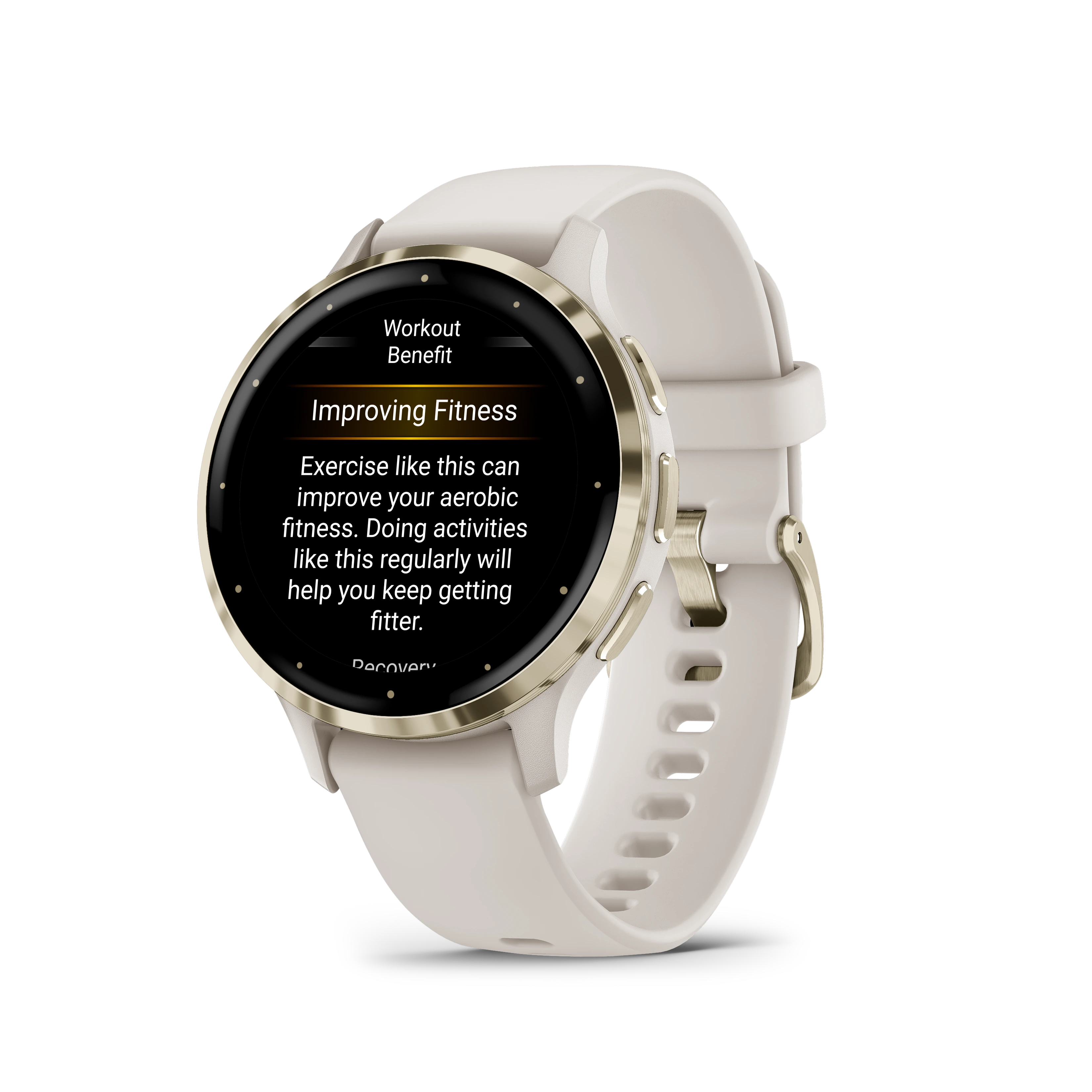Garmin Venu® 3S (41 mm) zegarek sportowy damski z GPS - jasno beżowy