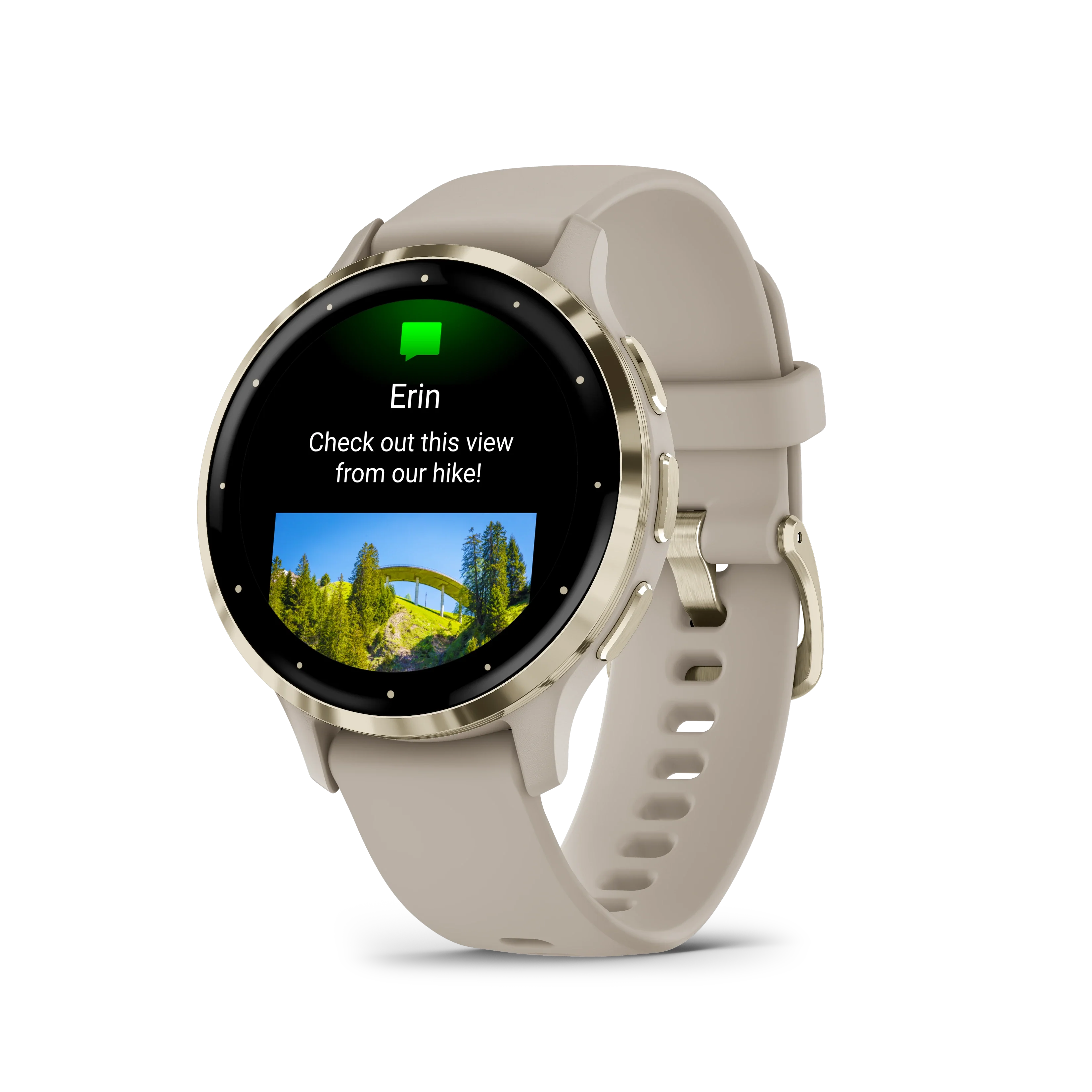 Garmin Venu® 3S (41 mm) zegarek sportowy damski z GPS - beżowy