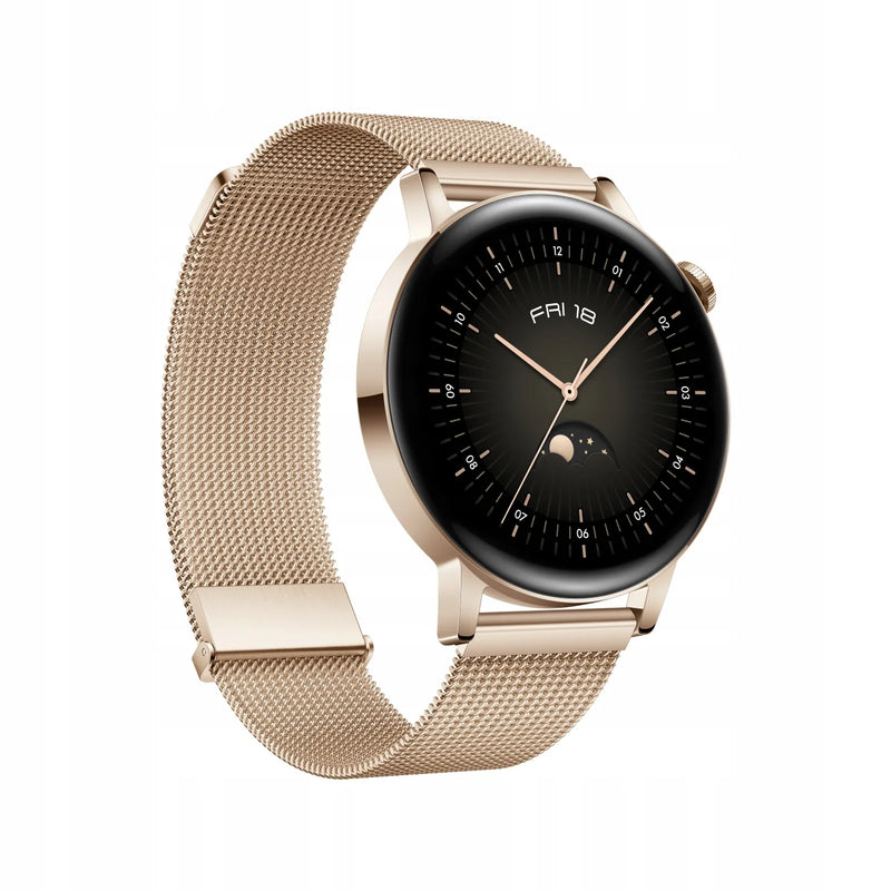 HUAWEI WATCH GT 3 42 mm Elegant smartwatch damski złoty na bransolecie