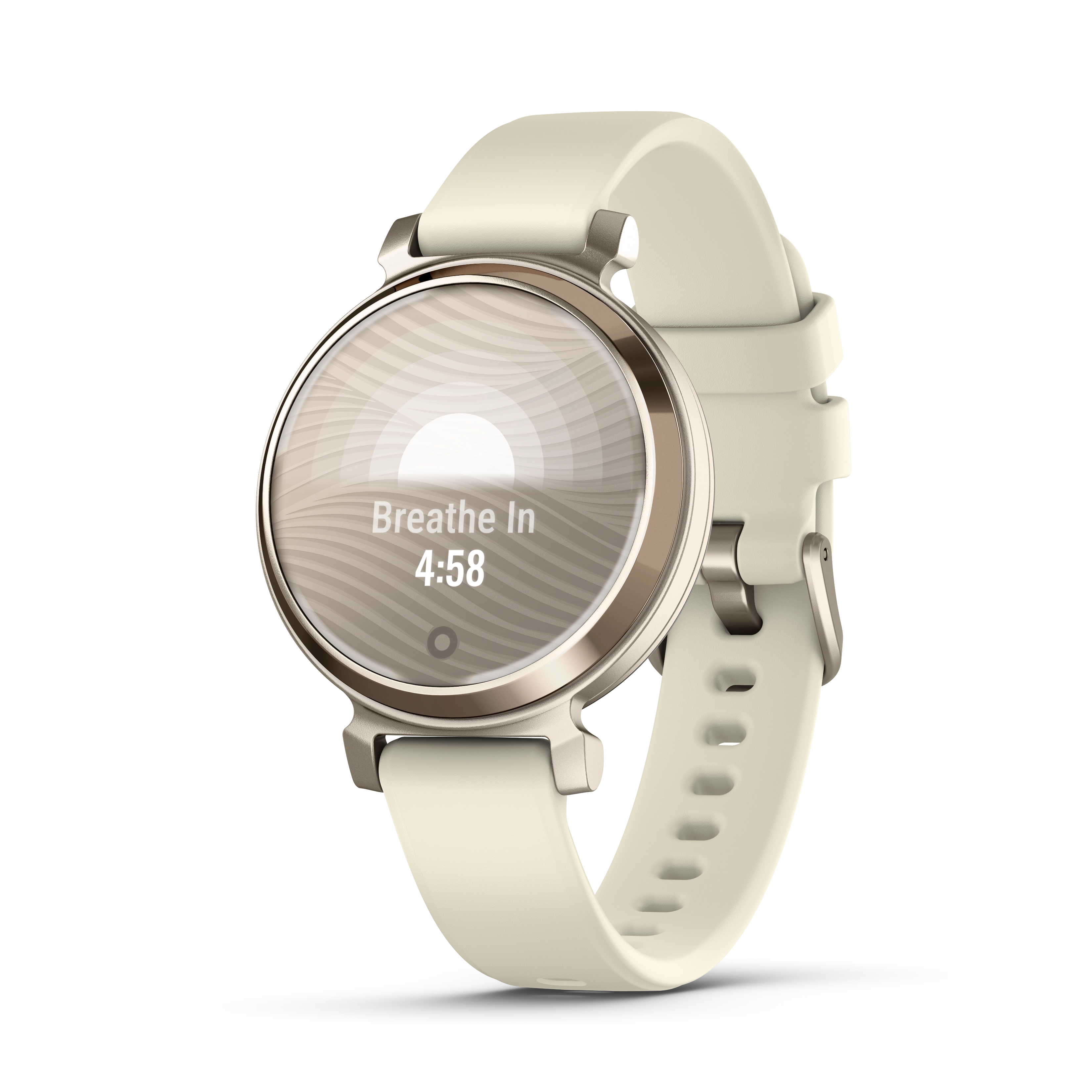 Garmin Lily 2 złoty Cream Gold z paskiem silikonowym w kolorze Coconut