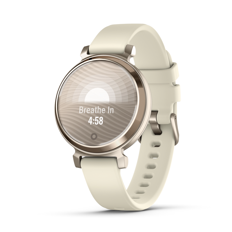 Garmin Lily 2 złoty Cream Gold z paskiem silikonowym w kolorze Coconut