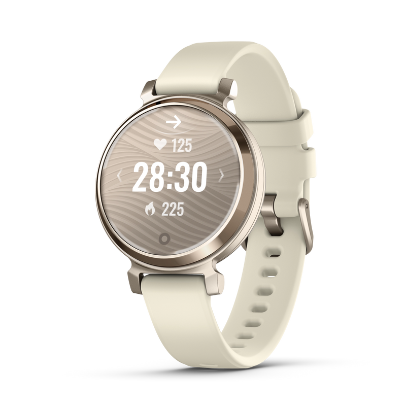 Garmin Lily 2 złoty Cream Gold z paskiem silikonowym w kolorze Coconut