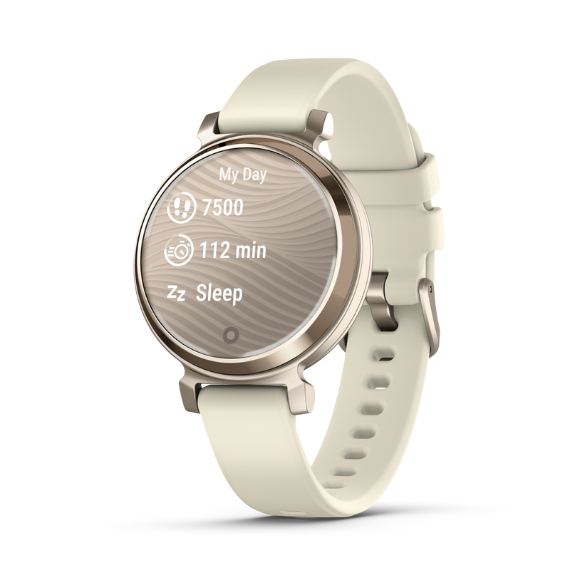 Garmin Lily 2 złoty Cream Gold z paskiem silikonowym w kolorze Coconut