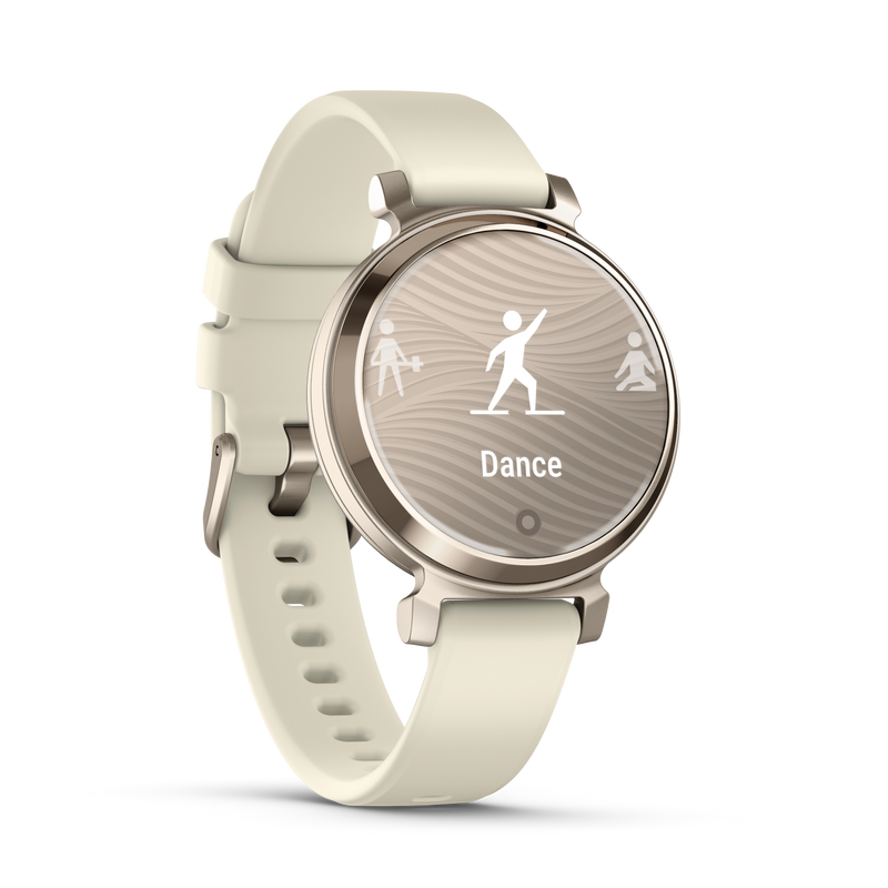 Garmin Lily 2 złoty Cream Gold z paskiem silikonowym w kolorze Coconut