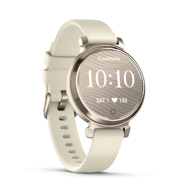 Garmin Lily 2 złoty Cream Gold z paskiem silikonowym w kolorze Coconut