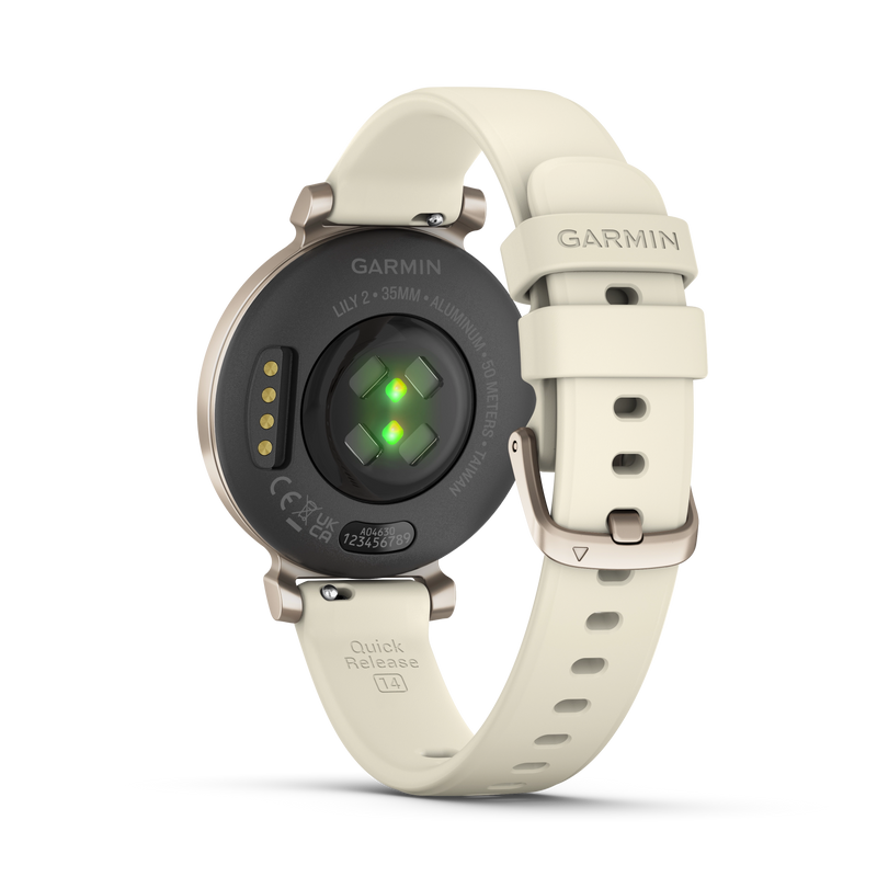 Garmin Lily 2 złoty Cream Gold z paskiem silikonowym w kolorze Coconut