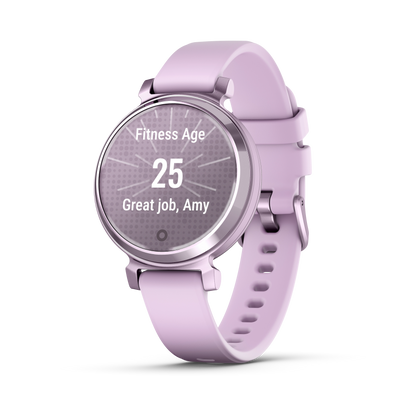 Garmin Lily 2 Metallic Lilac z paskiem silikonowym w kolorze Lilac