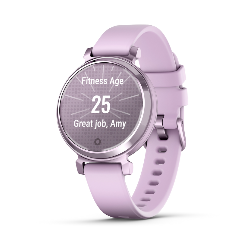Garmin Lily 2 Metallic Lilac z paskiem silikonowym w kolorze Lilac