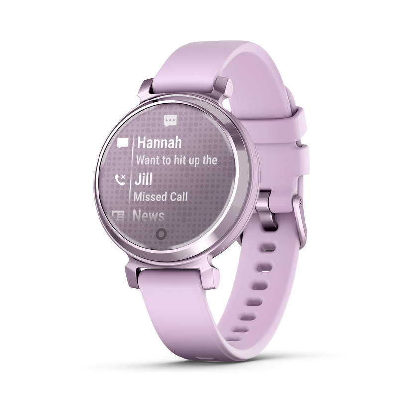 Garmin Lily 2 Metallic Lilac z paskiem silikonowym w kolorze Lilac