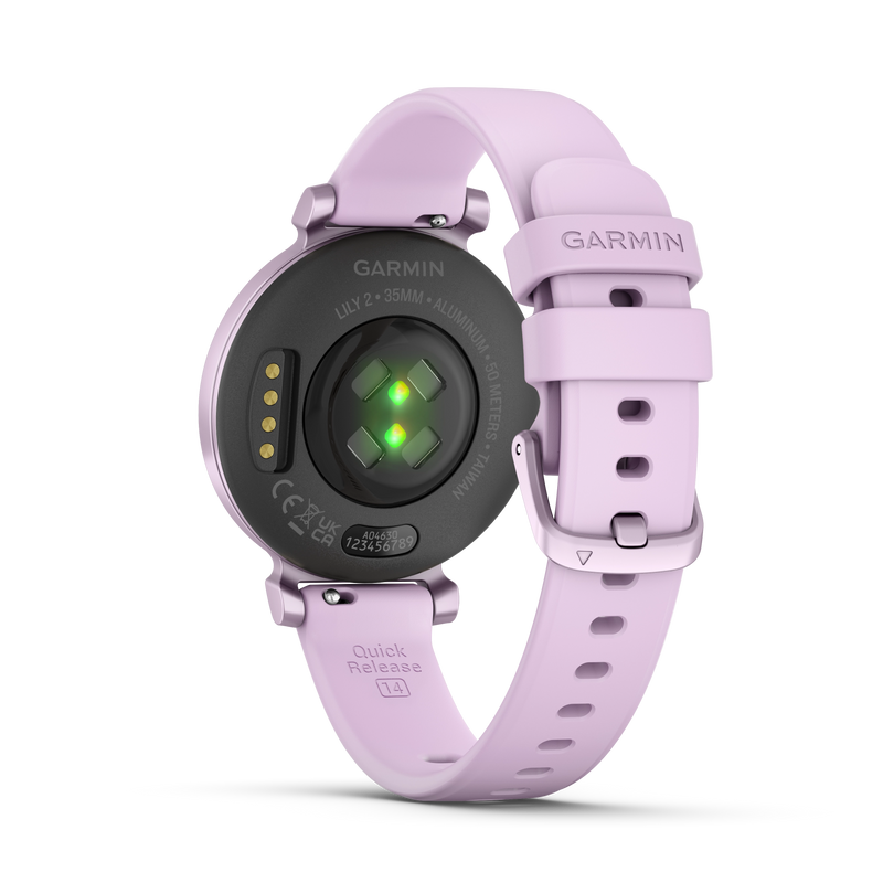Garmin Lily 2 Metallic Lilac z paskiem silikonowym w kolorze Lilac
