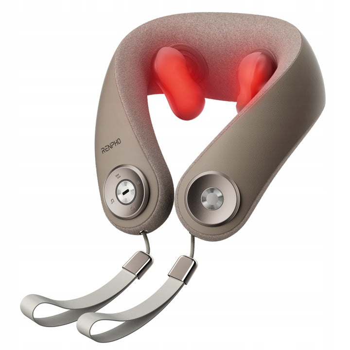 Renpho R-L001-GY – Bezprzewodowy masażer karku 6D z podgrzewaniem i Bluetooth Szary