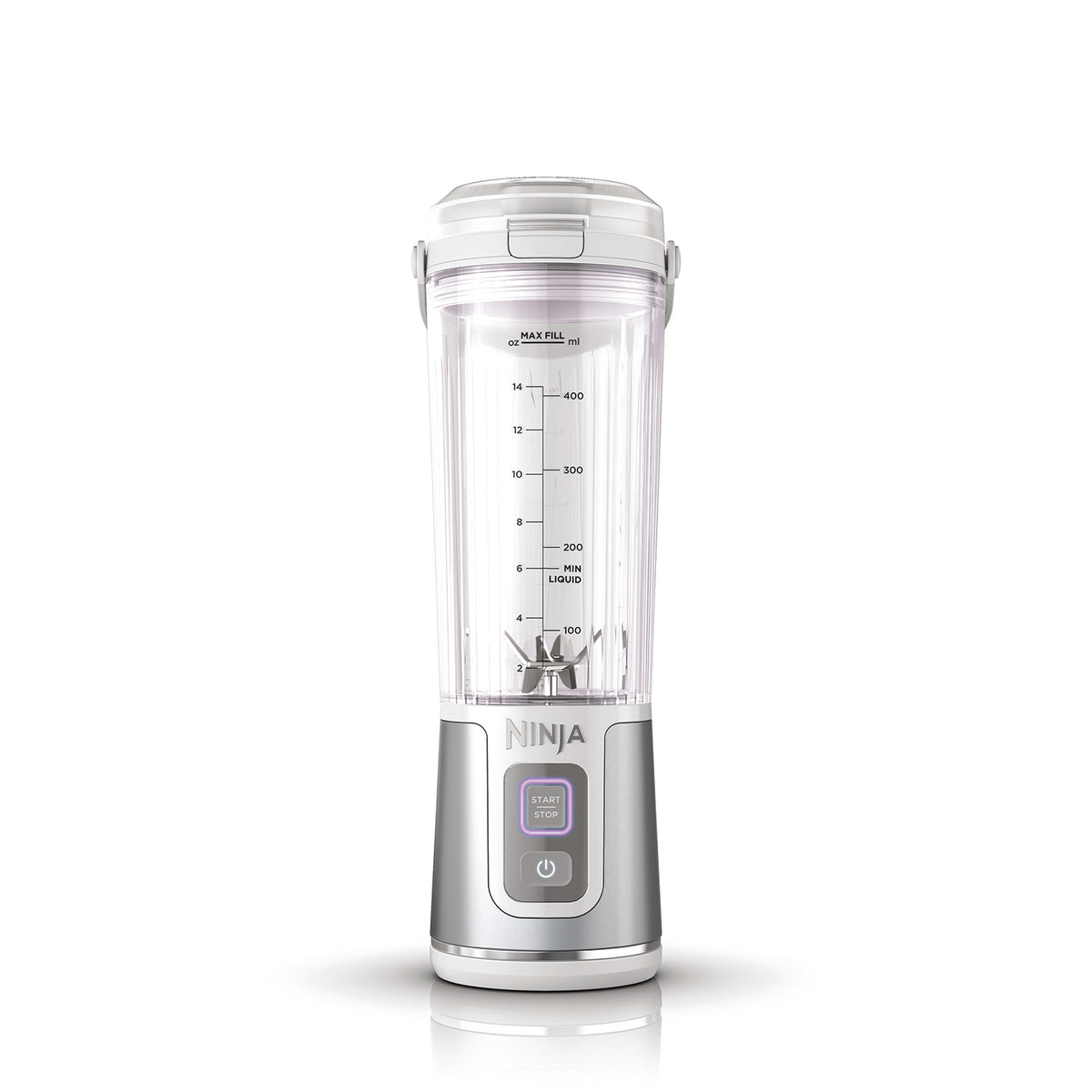 Ninja BC151EUWH - Bezprzewodowy blender kielichowy, 0,53 l, Srebrny
