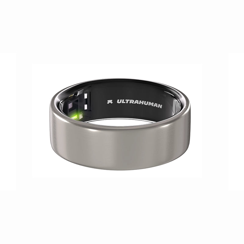 Ultrahuman Ring Air - inteligenta obrączka z pomiarem aktywności i snu - Raw Titanium