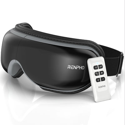 Renpho podgrzewany masażer do oczu z pilotem - czarny