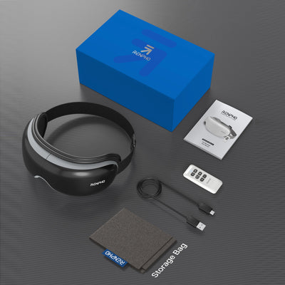 Renpho podgrzewany masażer do oczu z pilotem - czarny