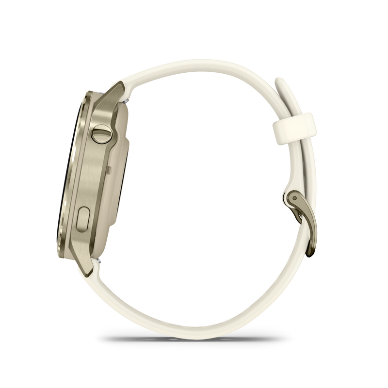 Garmin Venu 4 – 41 mm, Lunar gold z paskiem silikonowym w kolorze Bone