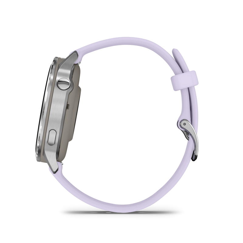 Garmin Venu 4 – 41 mm, Silver z paskiem silikonowym w kolorze Periwinkle