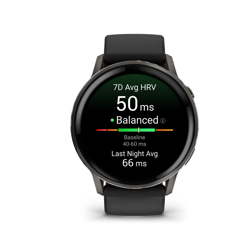 Garmin Venu 4 – 45 mm, Slate z paskiem silikonowym w kolorze Black