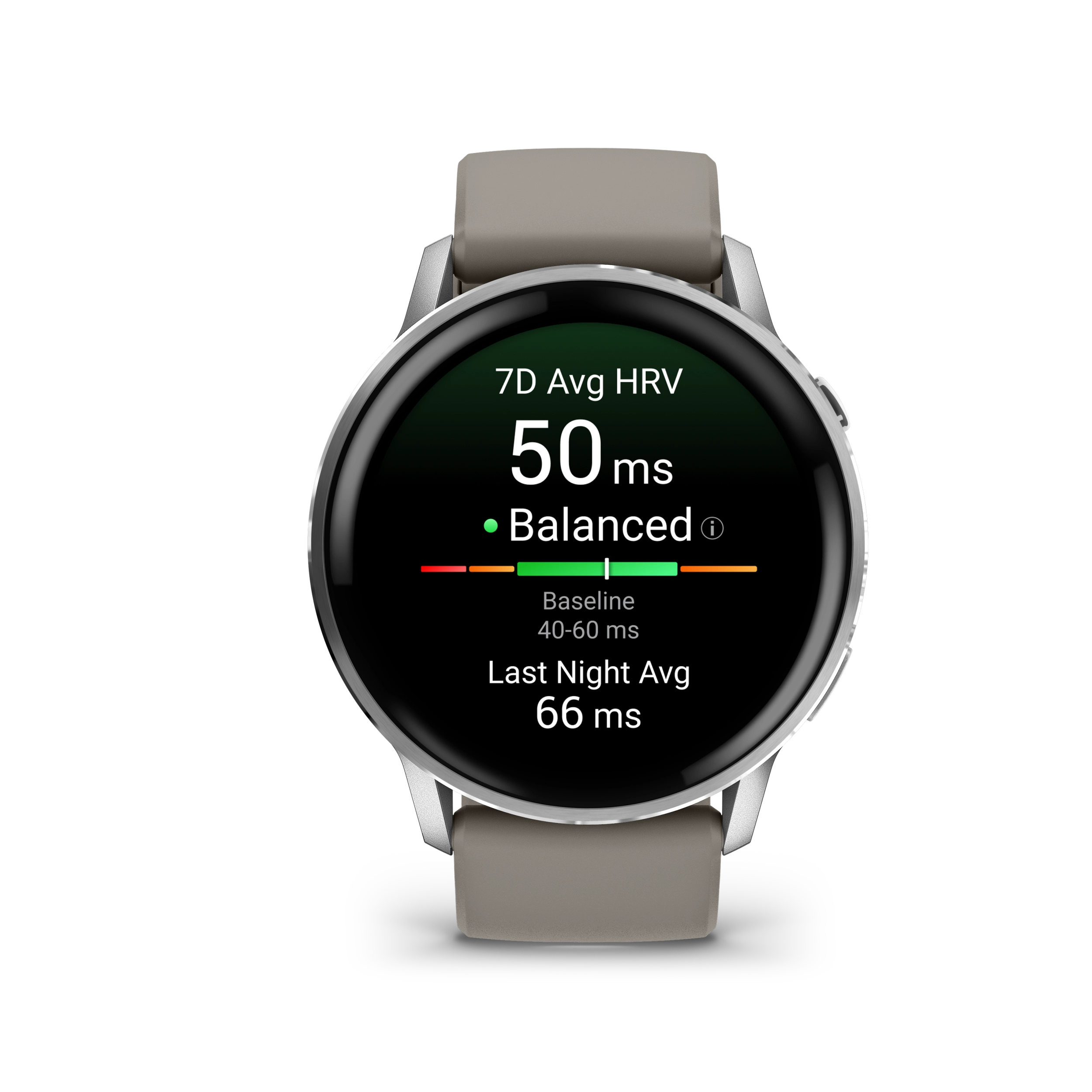 Garmin Venu 4 – 45 mm, Silver z paskiem silikonowym w kolorze Silver gray