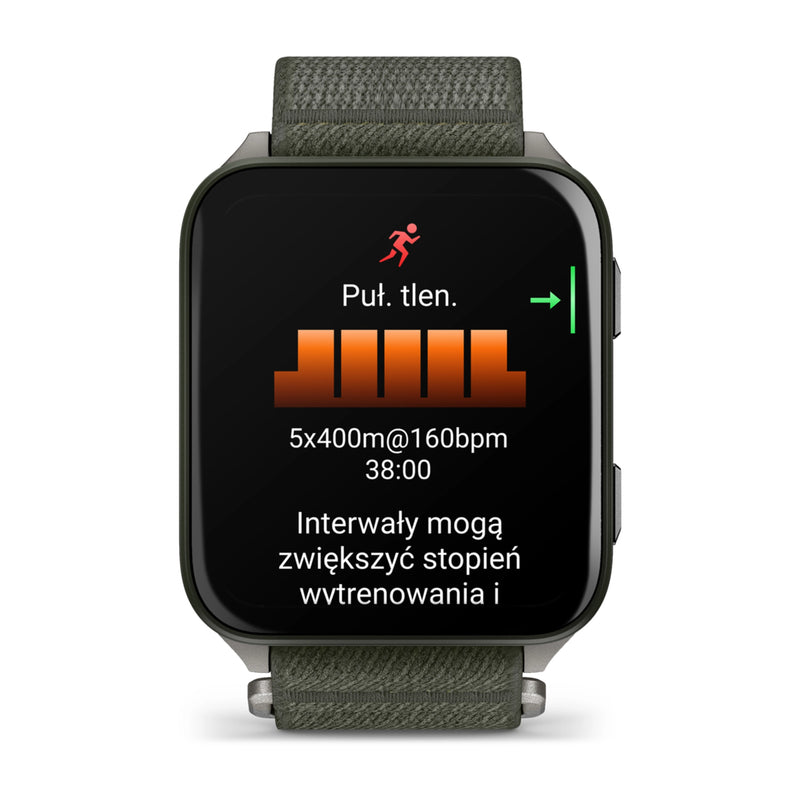 Garmin Venu X1, Moss z tytanowym deklem i nylonowym paskiem ComfortFit w kolorze Moss